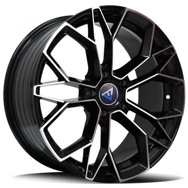 VLF WHEELS VLF05 BLACK MACHINED FACE